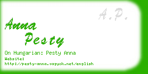 anna pesty business card